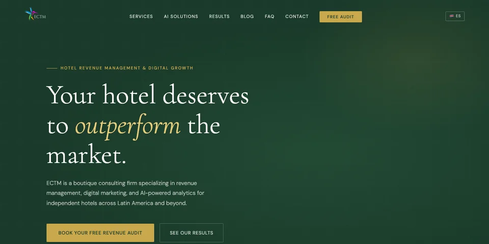 ECTM homepage, your hotel deserves to outperform the market